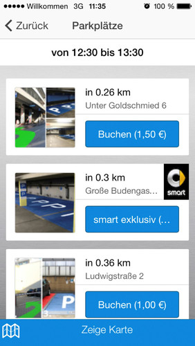App „Ready to park+“ für Smart-Fahrer.
