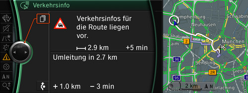 BMW Connected Drive bietet ab Herbst 2011 Real Time Traffic Information (RTTI).
