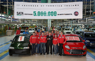 Im Fiat-Werk Melfi wurde das fünfmillionste Fahrzeug - ein Punto Evo - produziert.