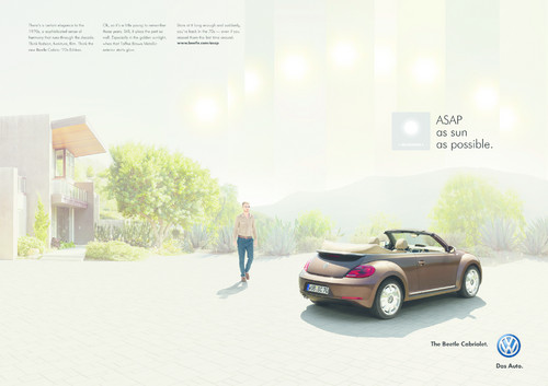 VW Beetle Kampagne "As sun as possible".