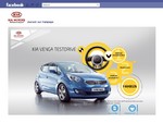 Kia ermöglicht auf Facebook eine virtuelle Probefahrt mit dem Venga.