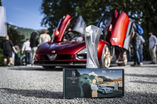 Erhielt den „Design Award for Concept Cars &amp; Prototypes“ beim Concorso d’Eleganza Villa d’Este 2024: Alfa Romeo 33 Stradale.