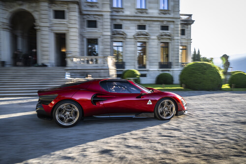 Erhielt den „Design Award for Concept Cars &amp; Prototypes“ beim Concorso d’Eleganza Villa d’Este 2024: Alfa Romeo 33 Stradale.