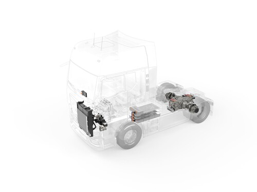 Mahle wird auf der IAA Transportation sein Brennstoffzellensystem mit zweimotoriger E-Achse für schwere Lastwagen zeigen.