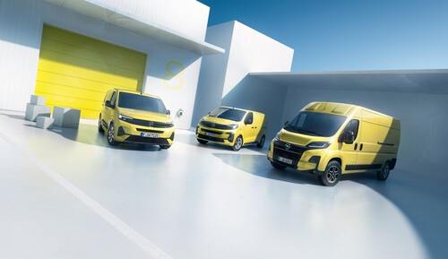 Opel Combo Electric, Vivaro Electric und Movano Electric (von links).