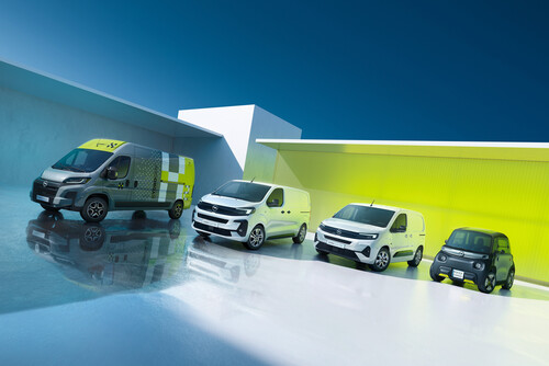 Opel Movano Hydrogen, Opel Vivaro Electric, Opel Combo Electric und Opel Rocks Electric.