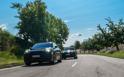 Prototypen des Porsche Cayenne Electric.