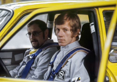 Wurde 1974 mit dem Opel Ascona Rallye-Europameister: Walter Röhrl mit Co-Pilot Jochen Berger.